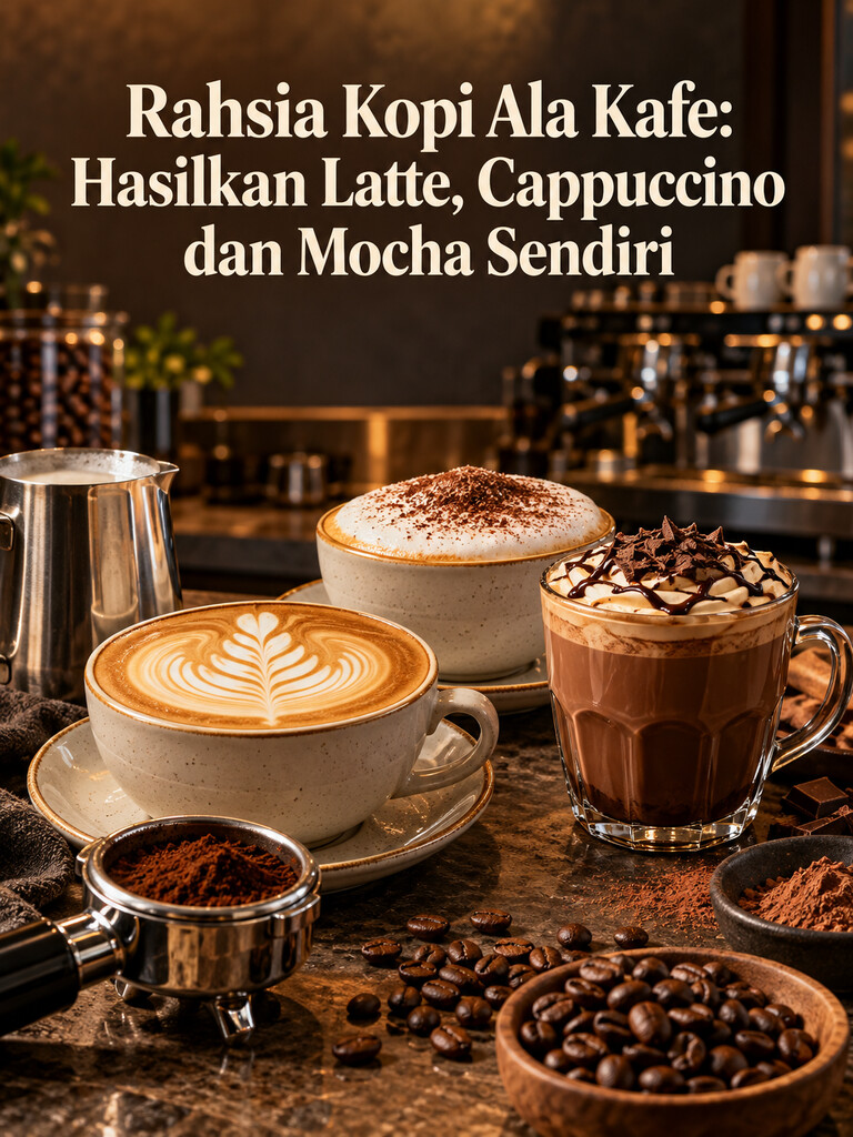 Rahsia Kopi Ala Kafe: Hasilkan Latte, Cappuccino dan Mocha Sendiri