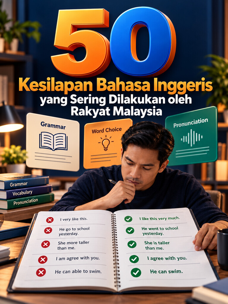 50 Kesilapan Bahasa Inggeris yang Sering Dilakukan oleh Rakyat Malaysia