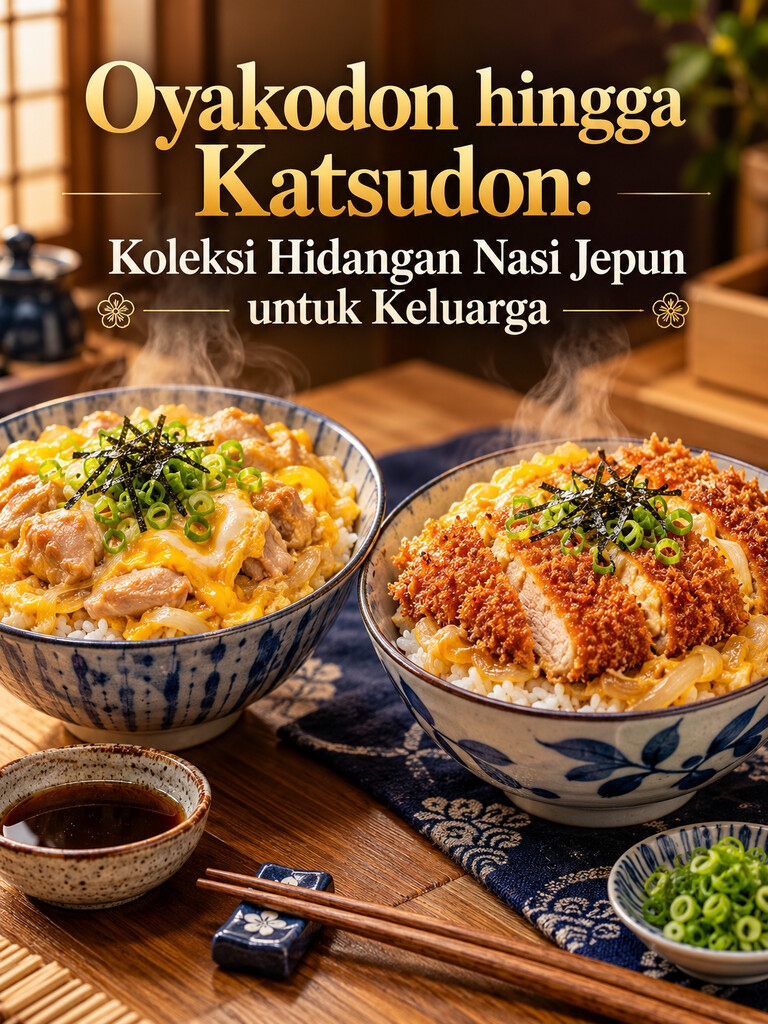 Oyakodon hingga Katsudon: Koleksi Hidangan Nasi Jepun untuk Keluarga