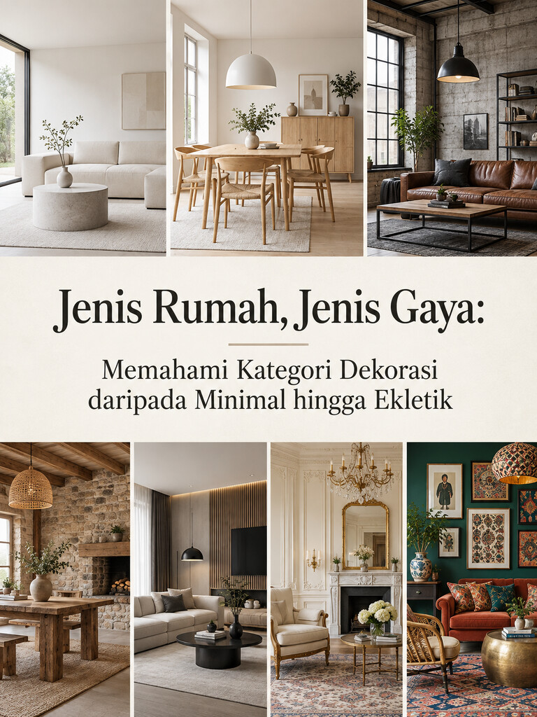 Jenis Rumah, Jenis Gaya: Memahami Kategori Dekorasi daripada Minimal hingga Ekletik