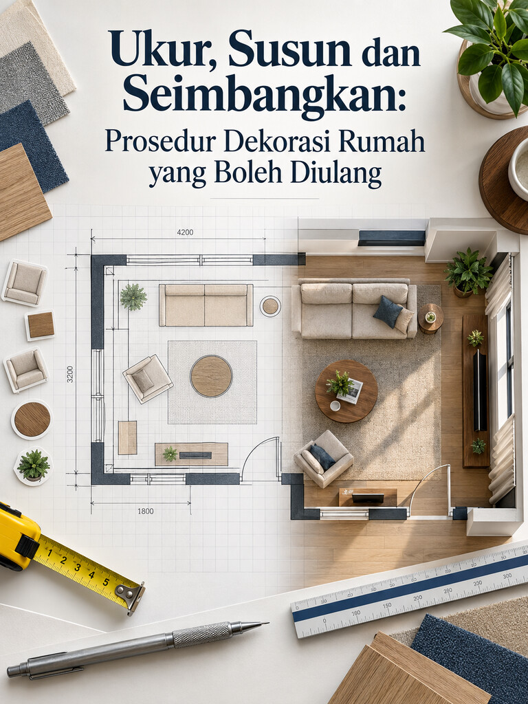 Ukur, Susun dan Seimbangkan: Prosedur Dekorasi Rumah yang Boleh Diulang