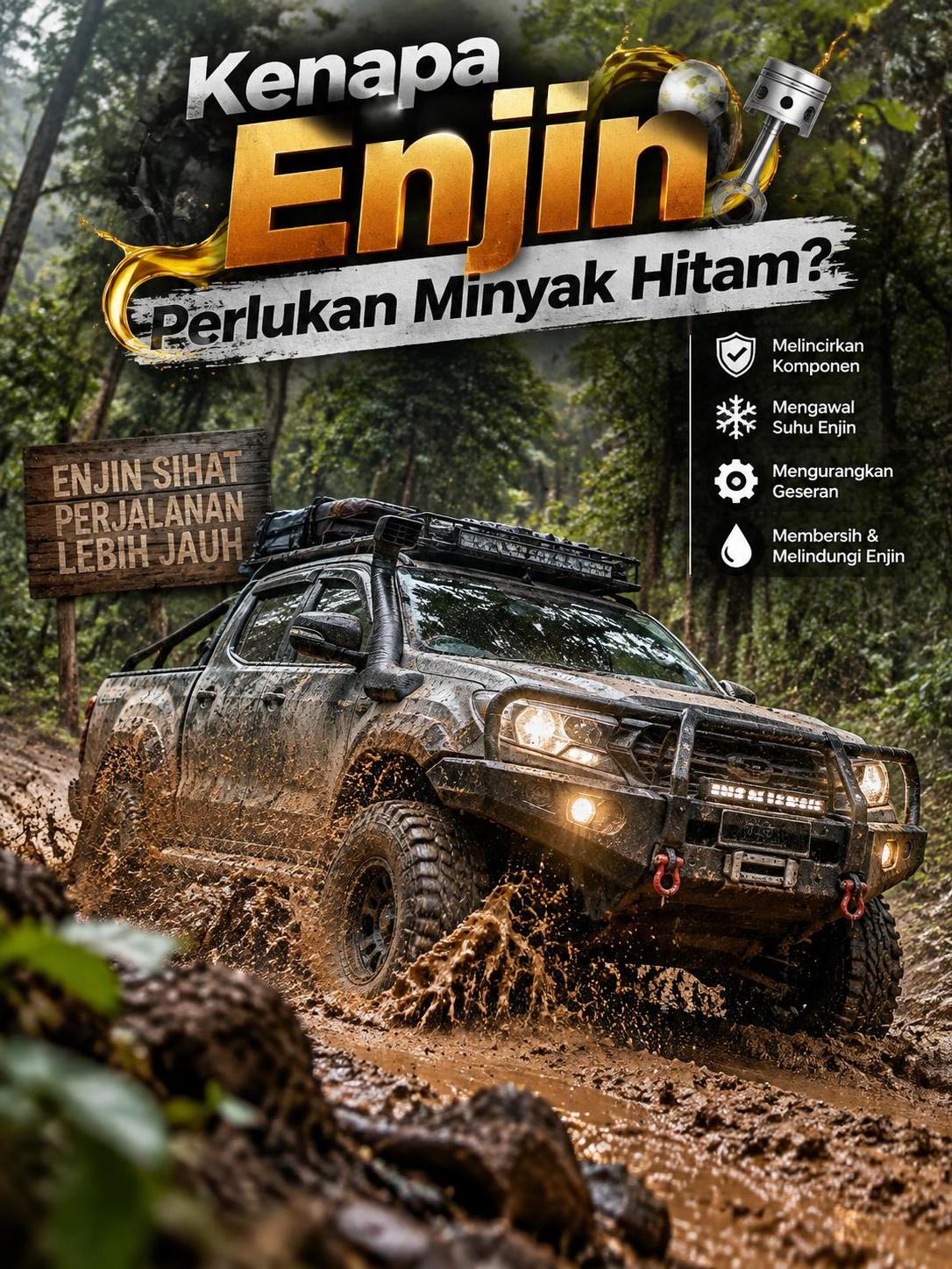 Kenapa Enjin Perlukan Minyak Hitam?