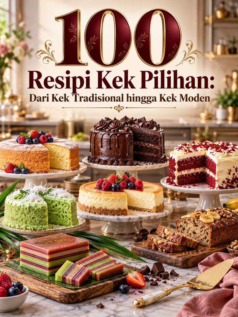100 Resipi Kek Pilihan: Dari Kek Tradisional hingga Kek Moden
