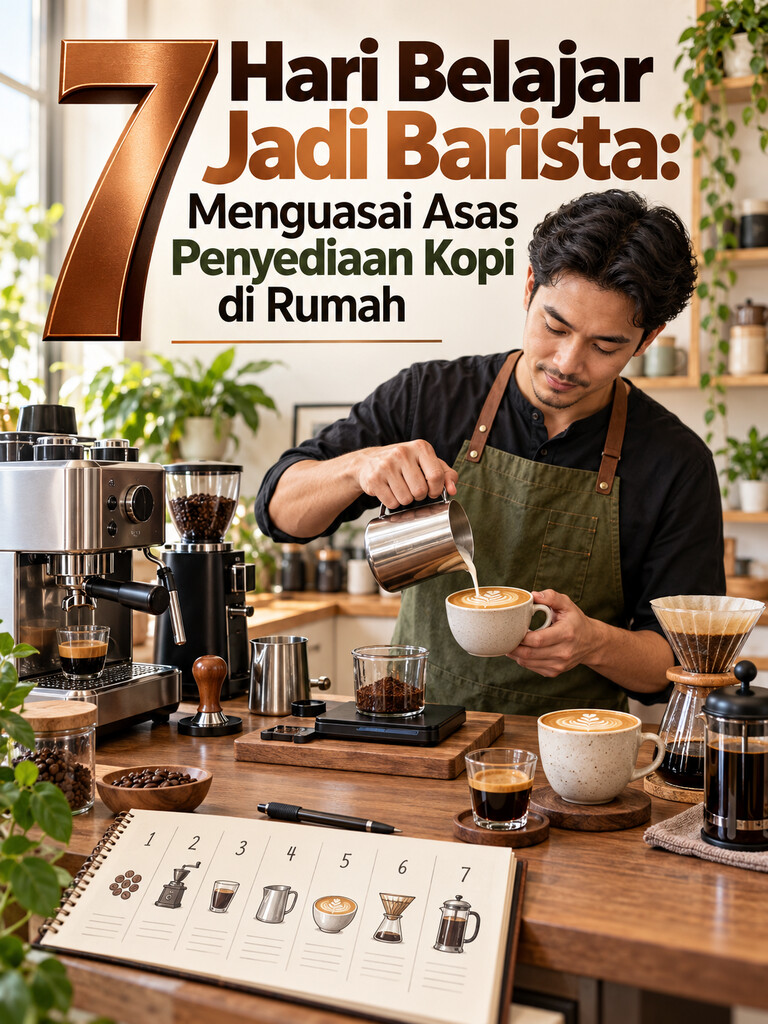 7 Hari Belajar Jadi Barista: Menguasai Asas Penyediaan Kopi di Rumah