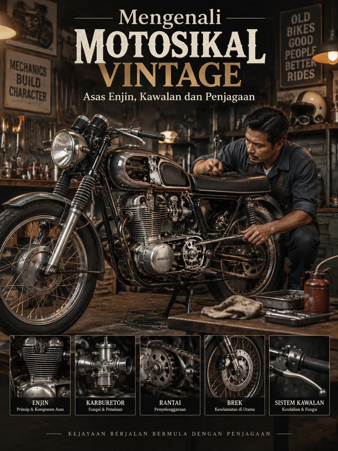Mengenali Motosikal Vintage: Asas Enjin, Kawalan dan Penjagaan