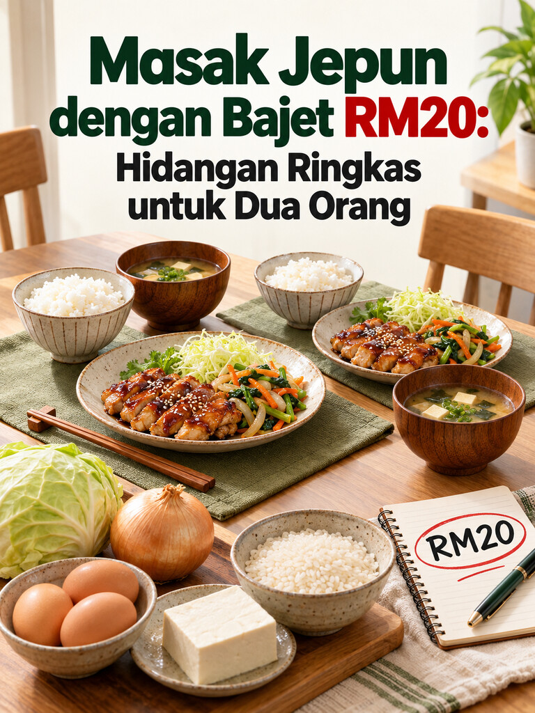 Masak Jepun dengan Bajet RM20: Hidangan Ringkas untuk Dua Orang