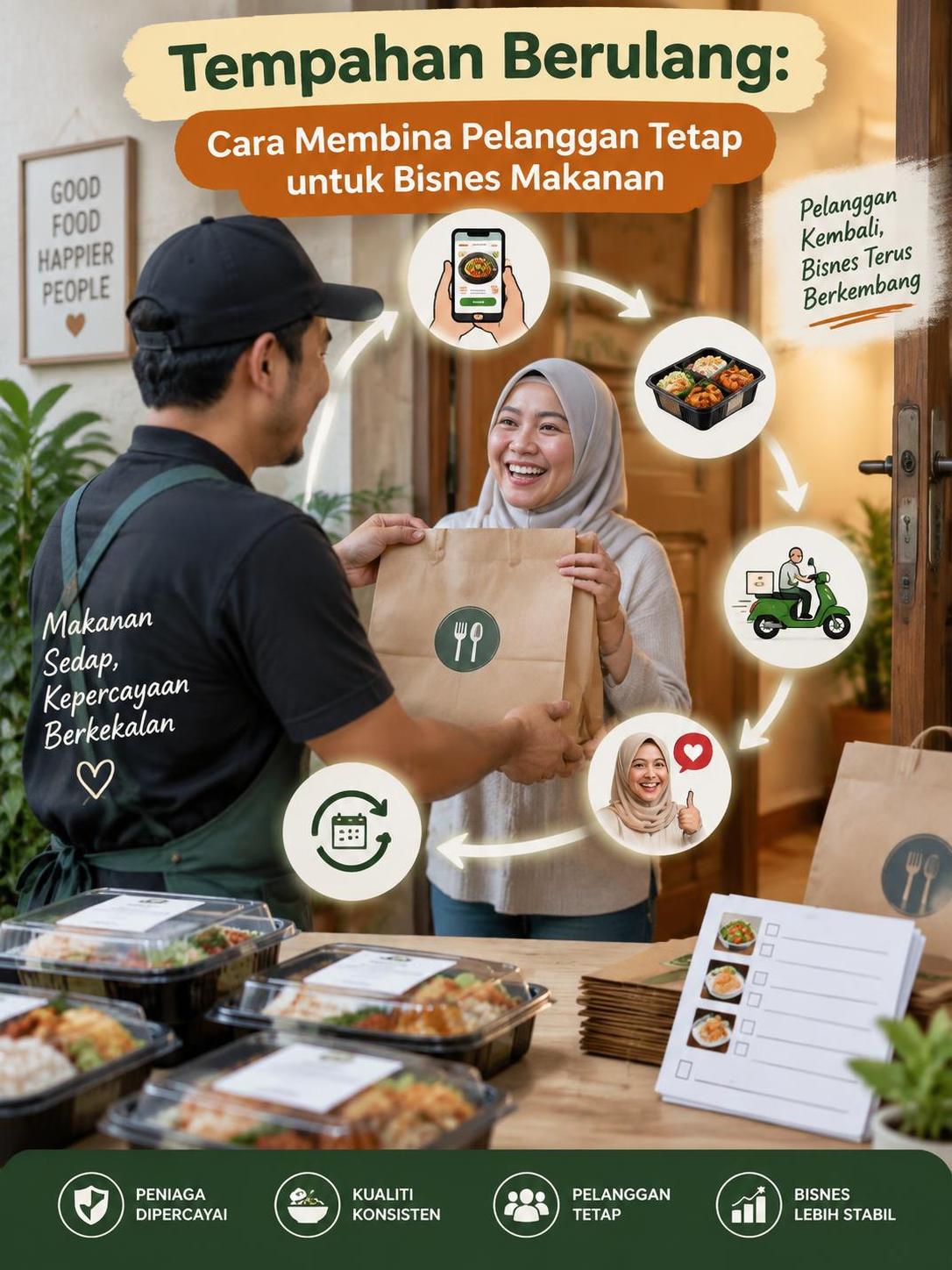 Tempahan Berulang: Cara Membina Pelanggan Tetap untuk Bisnes Makanan