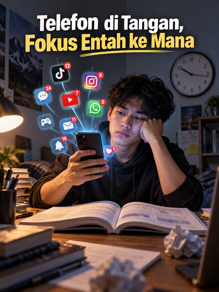 Telefon di Tangan, Fokus Entah ke Mana