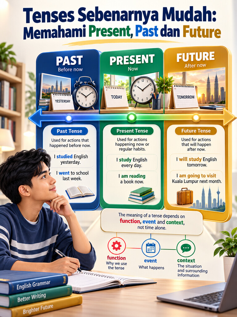 Tenses Sebenarnya Mudah: Memahami Present, Past dan Future