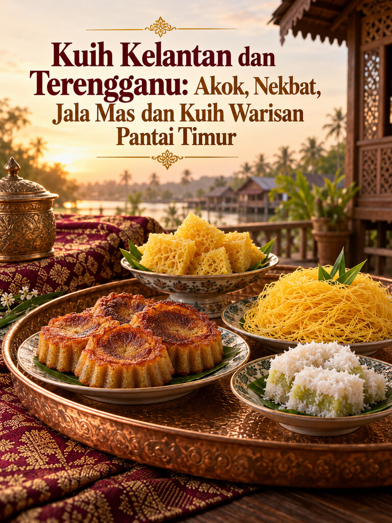 Kuih Kelantan dan Terengganu: Akok, Nekbat, Jala Mas dan Kuih Warisan Pantai Timur