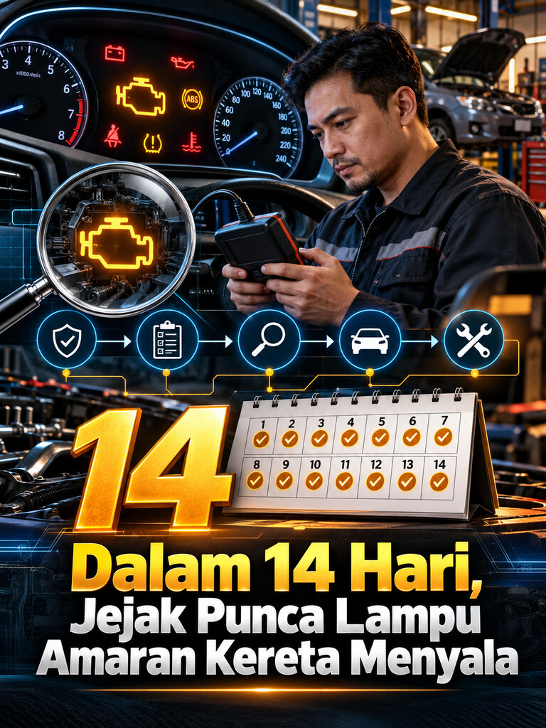 Dalam 14 Hari, Jejak Punca Lampu Amaran Kereta Menyala