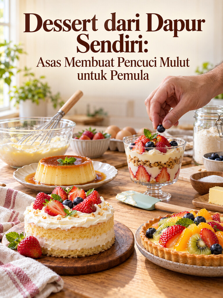 Dessert dari Dapur Sendiri: Asas Membuat Pencuci Mulut untuk Pemula