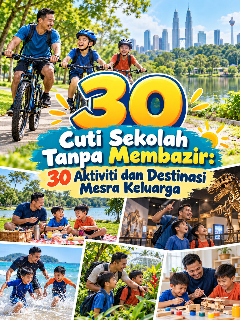 Cuti Sekolah Tanpa Membazir: 30 Aktiviti dan Destinasi Mesra Keluarga