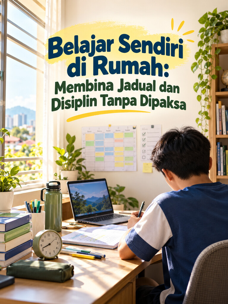 Belajar Sendiri di Rumah: Membina Jadual dan Disiplin Tanpa Dipaksa