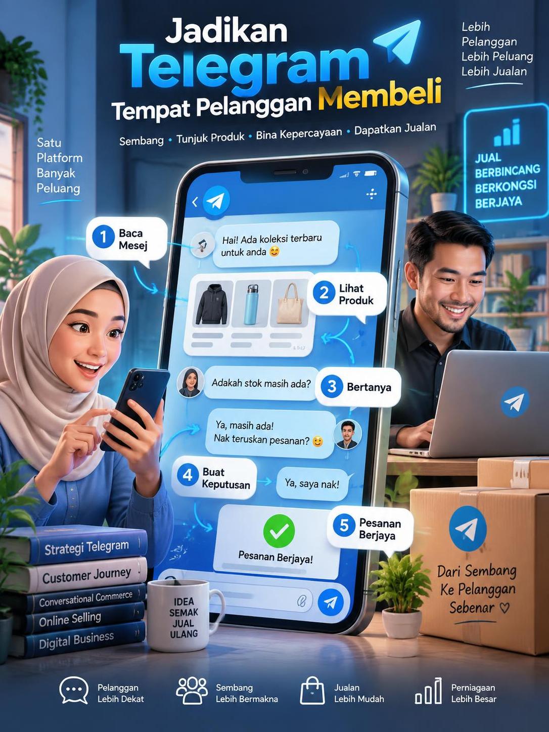 Jadikan Telegram Tempat Pelanggan Membeli