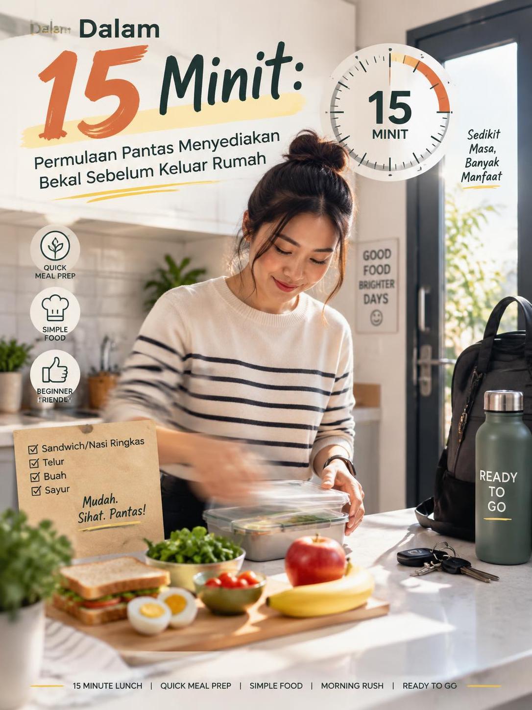 Dalam 15 Minit: Permulaan Pantas Menyediakan Bekal Sebelum Keluar Rumah