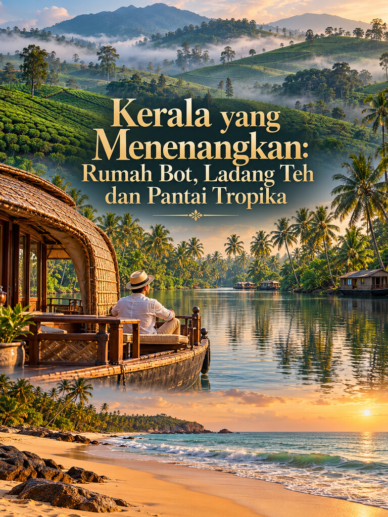 Kerala yang Menenangkan: Rumah Bot, Ladang Teh dan Pantai Tropika