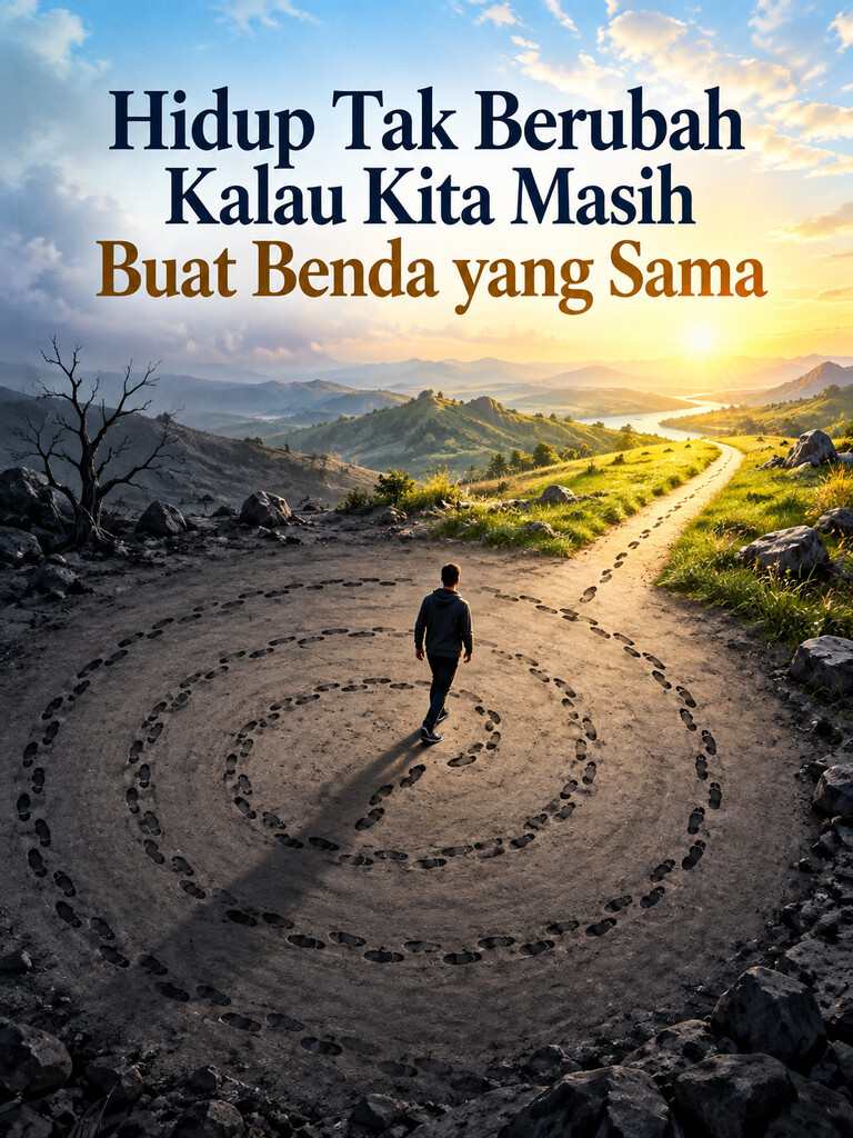 Hidup Tak Berubah Kalau Kita Masih Buat Benda yang Sama