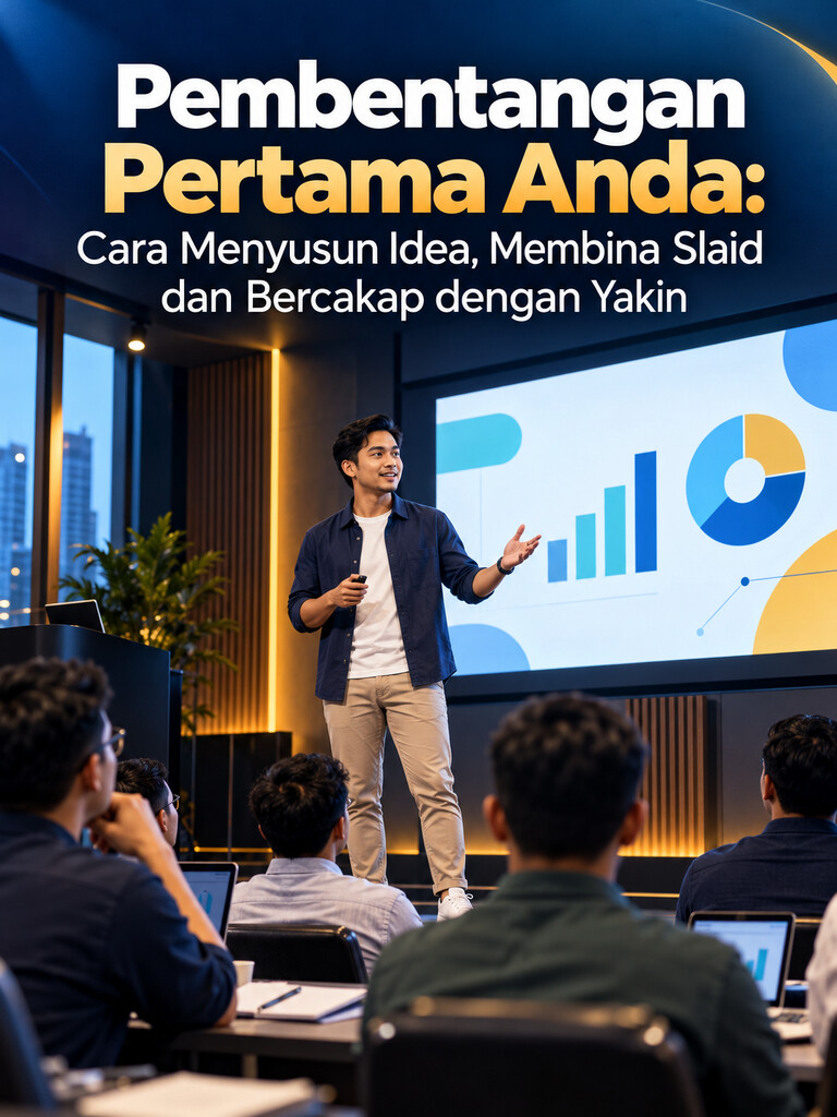 Pembentangan Pertama Anda: Cara Menyusun Idea, Membina Slaid dan Bercakap dengan Yakin