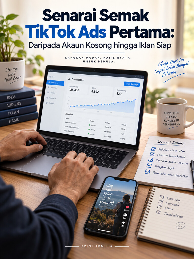 Senarai Semak TikTok Ads Pertama: Daripada Akaun Kosong hingga Iklan Siap