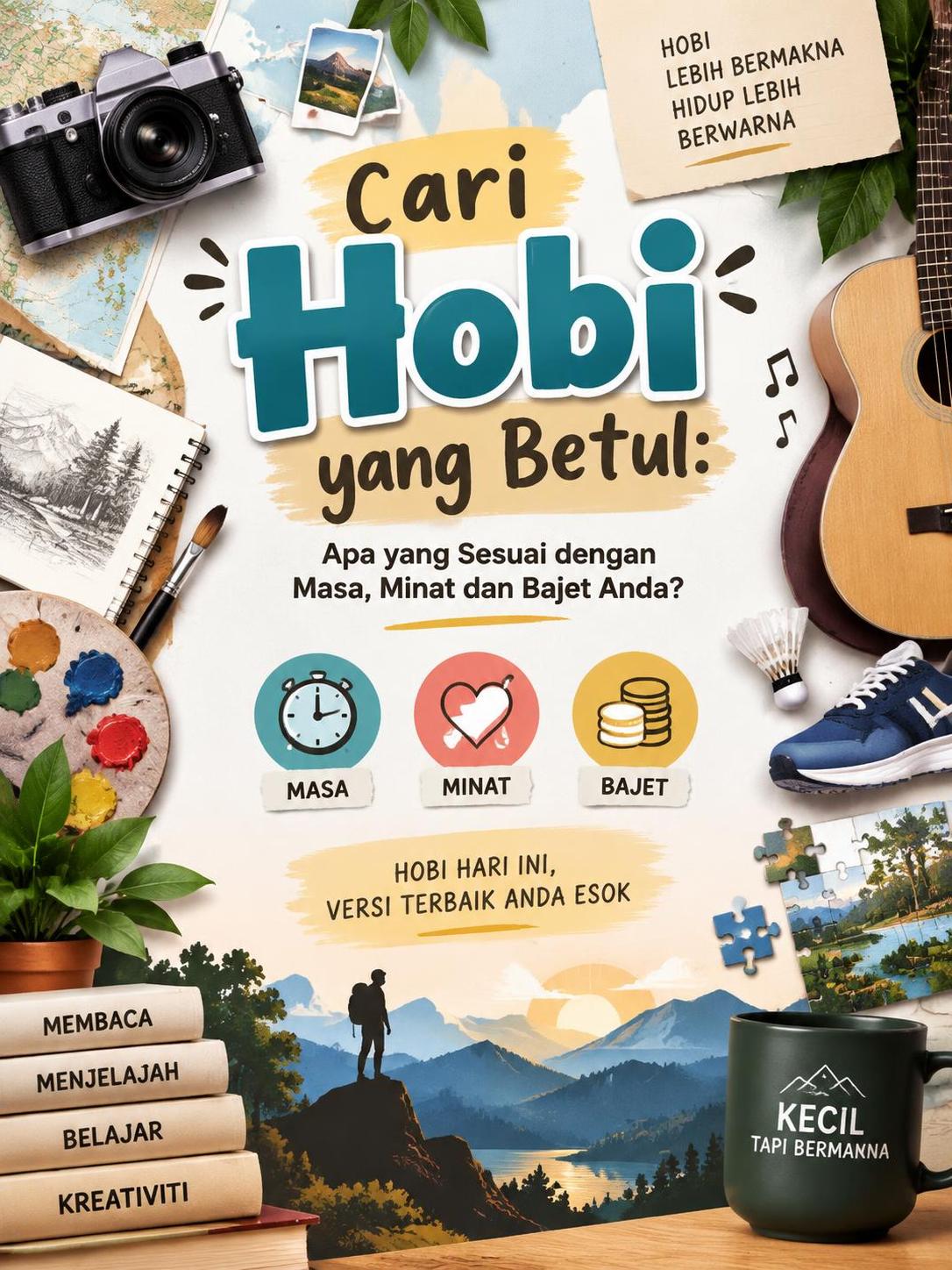Cari Hobi yang Betul: Apa yang Sesuai dengan Masa, Minat dan Bajet Anda?