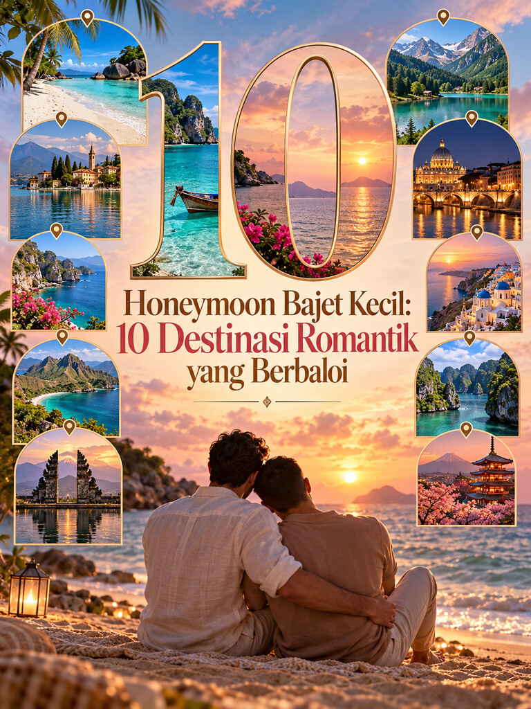 Honeymoon Bajet Kecil: 10 Destinasi Romantik yang Berbaloi