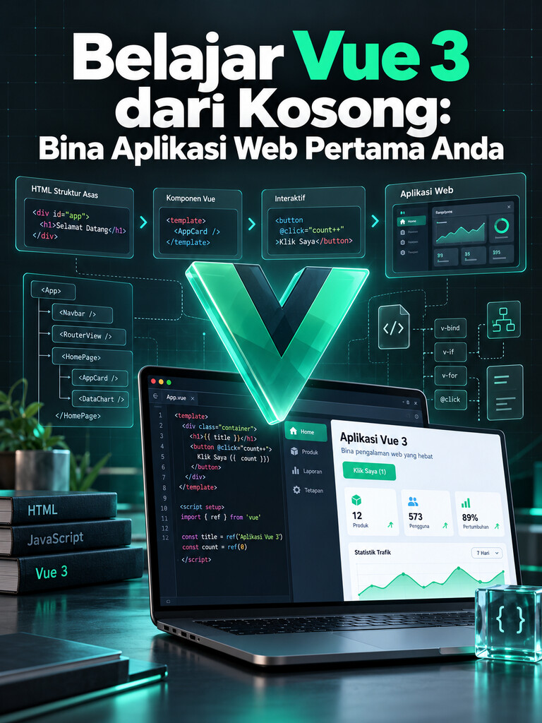Belajar Vue 3 dari Kosong: Bina Aplikasi Web Pertama Anda