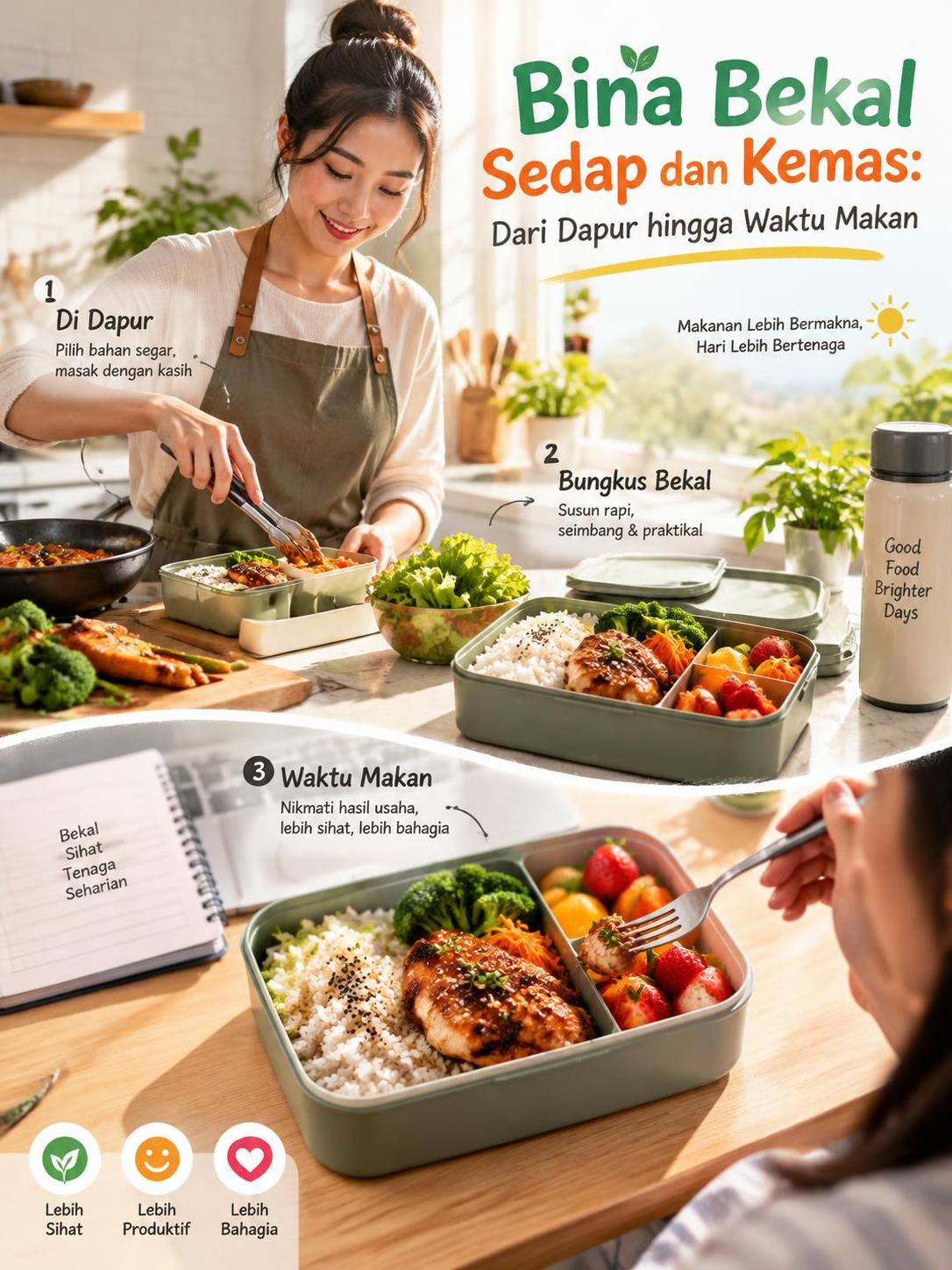 Bina Bekal Sedap dan Kemas: Dari Dapur hingga Waktu Makan