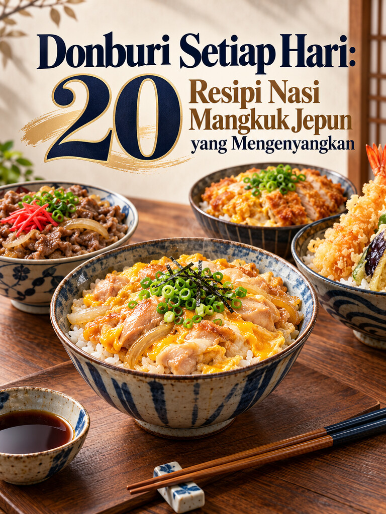 Donburi Setiap Hari: 20 Resipi Nasi Mangkuk Jepun yang Mengenyangkan
