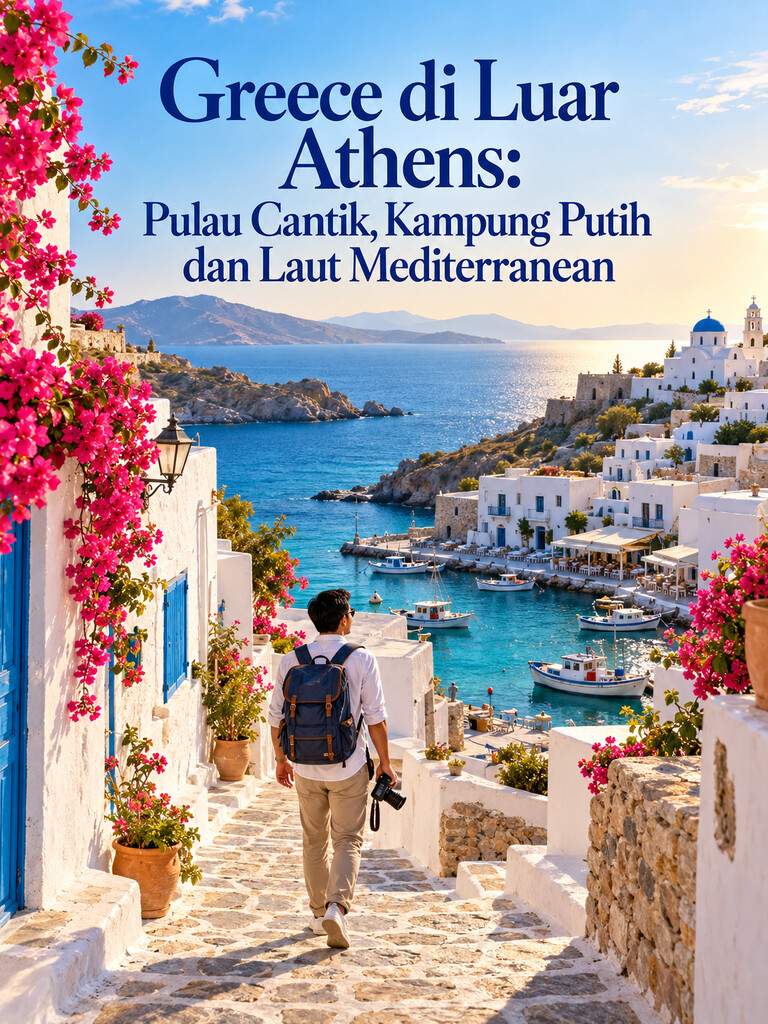 Greece di Luar Athens: Pulau Cantik, Kampung Putih dan Laut Mediterranean