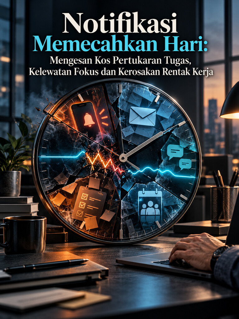 Notifikasi Memecahkan Hari: Mengesan Kos Pertukaran Tugas, Kelewatan Fokus dan Kerosakan Rentak Kerja