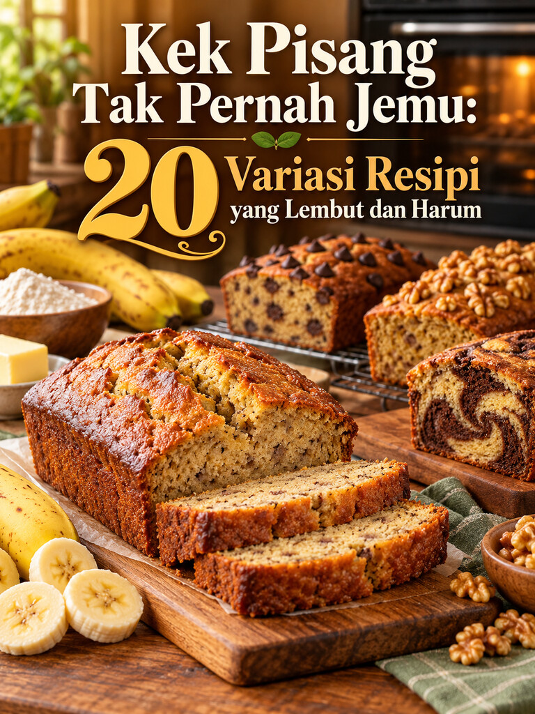 Kek Pisang Tak Pernah Jemu: 20 Variasi Resipi yang Lembut dan Harum