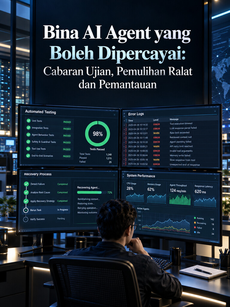 Bina AI Agent yang Boleh Dipercayai: Cabaran Ujian, Pemulihan Ralat dan Pemantauan