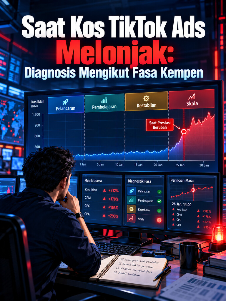 Saat Kos TikTok Ads Melonjak: Diagnosis Mengikut Fasa Kempen