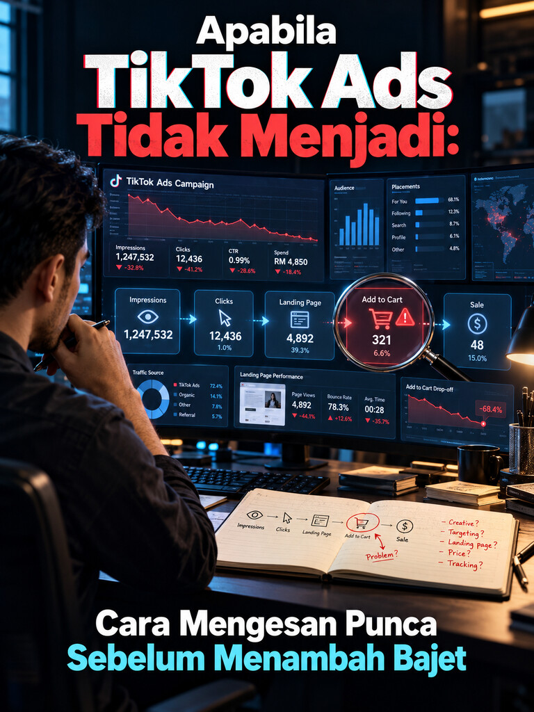 Apabila TikTok Ads Tidak Menjadi: Cara Mengesan Punca Sebelum Menambah Bajet