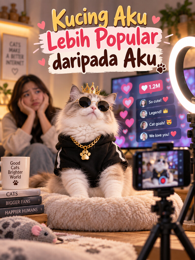 Kucing Aku Lebih Popular daripada Aku