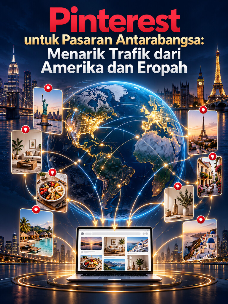 Pinterest untuk Pasaran Antarabangsa: Menarik Trafik dari Amerika dan Eropah