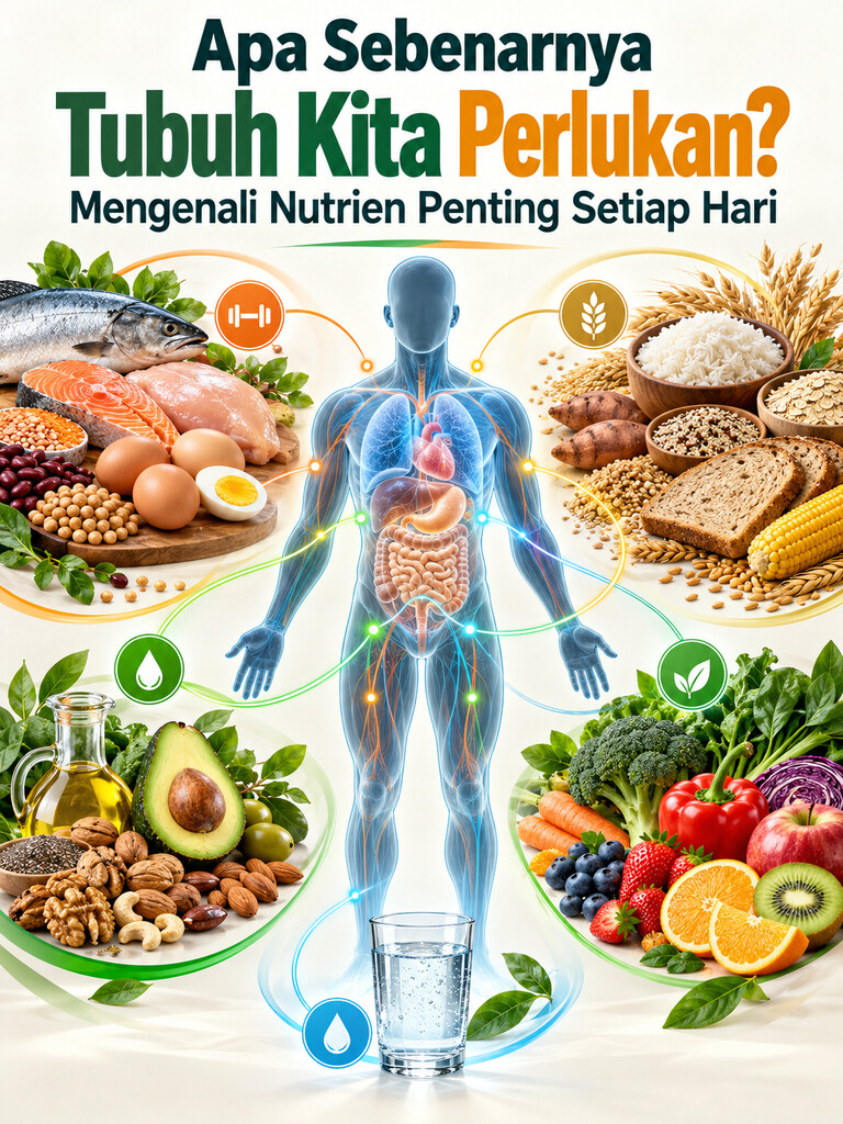 Apa Sebenarnya Tubuh Kita Perlukan? Mengenali Nutrien Penting Setiap Hari