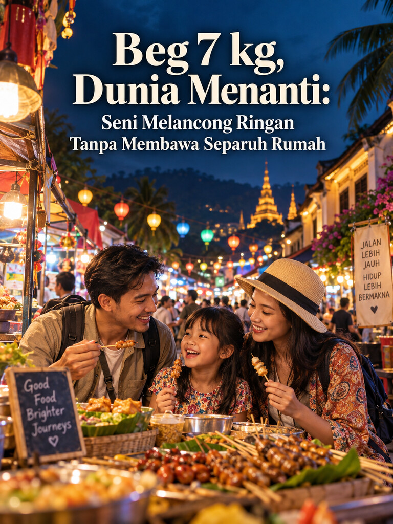 Beg 7 kg, Dunia Menanti: Seni Melancong Ringan Tanpa Membawa Separuh Rumah