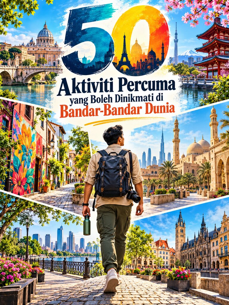 50 Aktiviti Percuma yang Boleh Dinikmati di Bandar-Bandar Dunia
