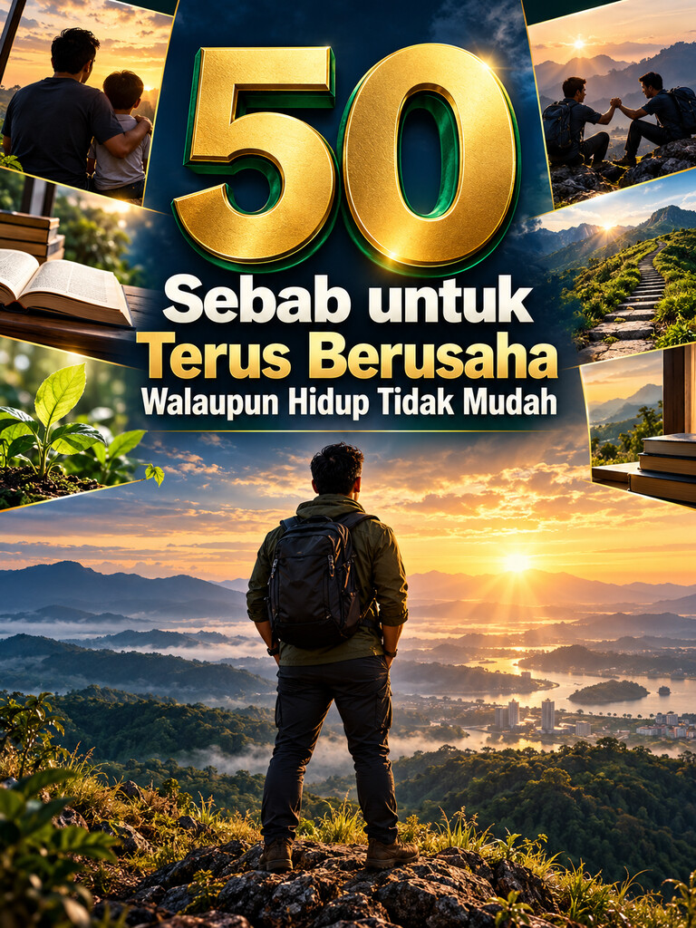 50 Sebab untuk Terus Berusaha Walaupun Hidup Tidak Mudah