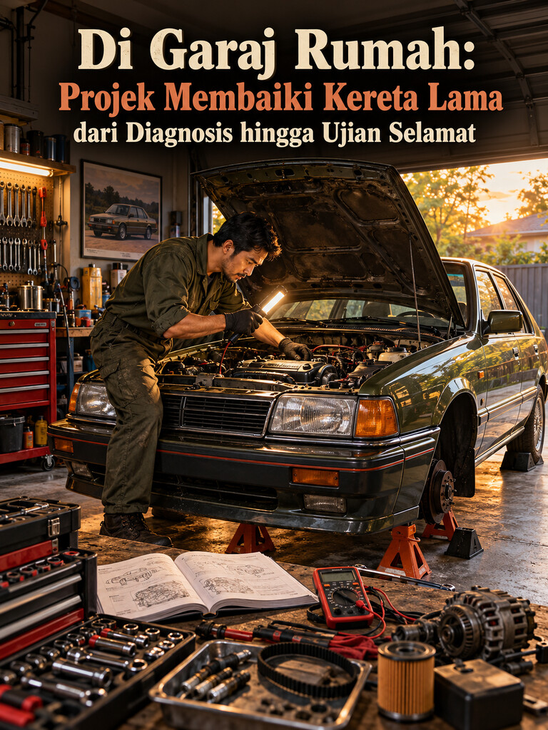 Di Garaj Rumah: Projek Membaiki Kereta Lama dari Diagnosis hingga Ujian Selamat