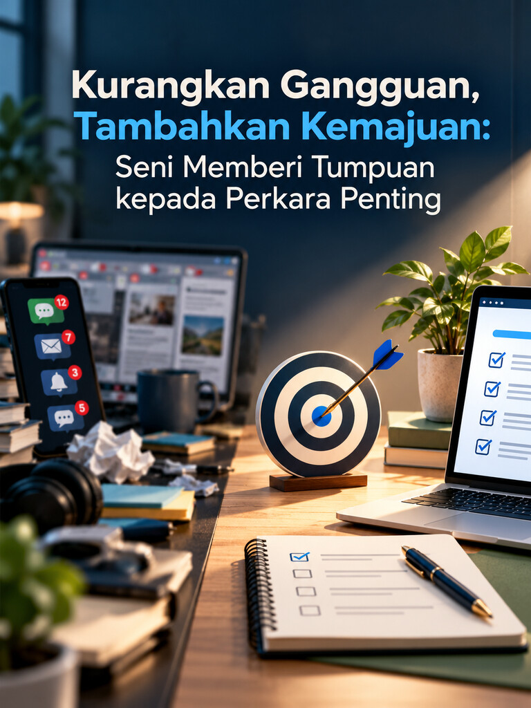 Kurangkan Gangguan, Tambahkan Kemajuan: Seni Memberi Tumpuan kepada Perkara Penting