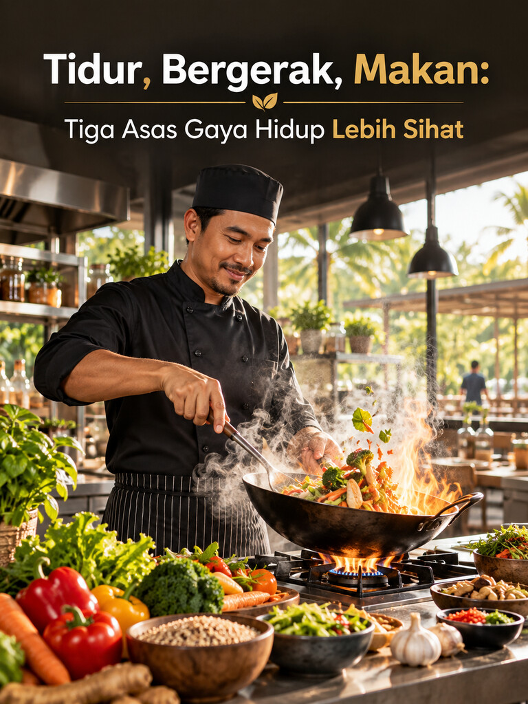 Tidur, Bergerak, Makan: Tiga Asas Gaya Hidup Lebih Sihat