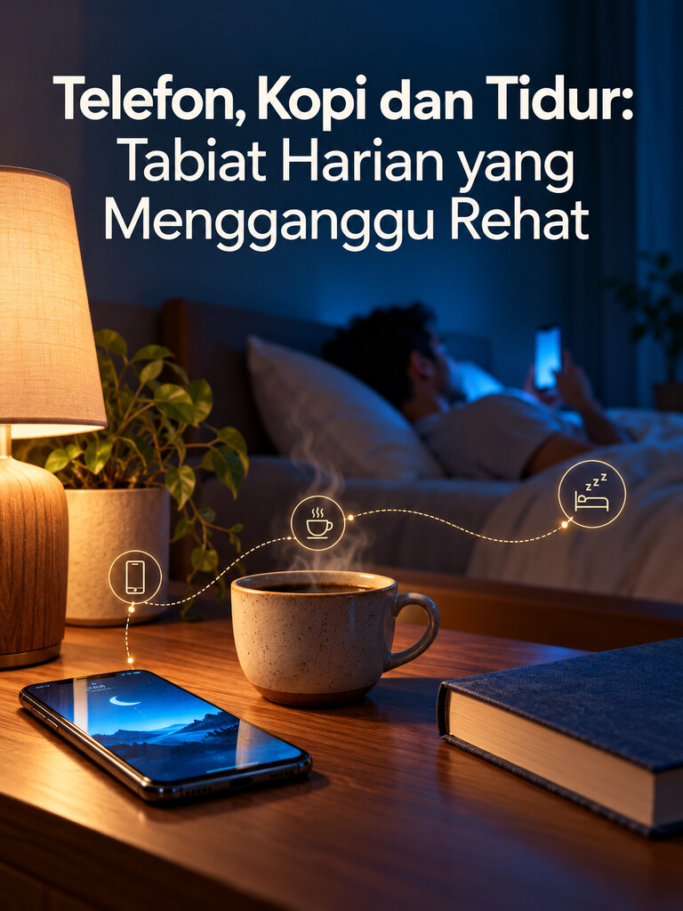 Telefon, Kopi dan Tidur: Tabiat Harian yang Mengganggu Rehat
