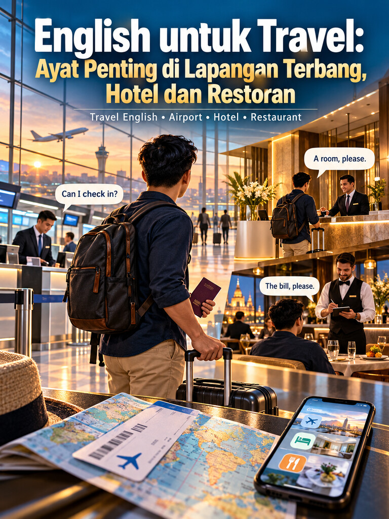 English untuk Travel: Ayat Penting di Lapangan Terbang, Hotel dan Restoran