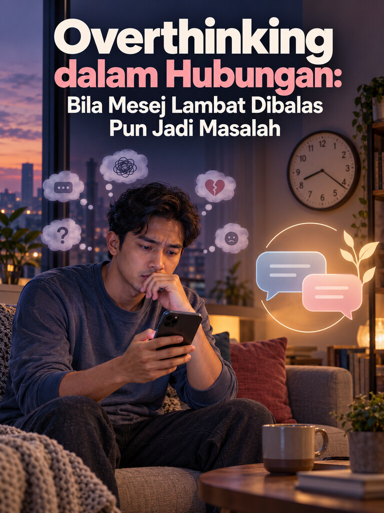 Overthinking dalam Hubungan: Bila Mesej Lambat Dibalas Pun Jadi Masalah