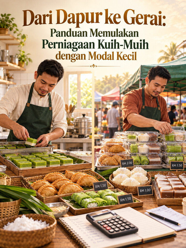 Dari Dapur ke Gerai: Panduan Memulakan Perniagaan Kuih-Muih dengan Modal Kecil