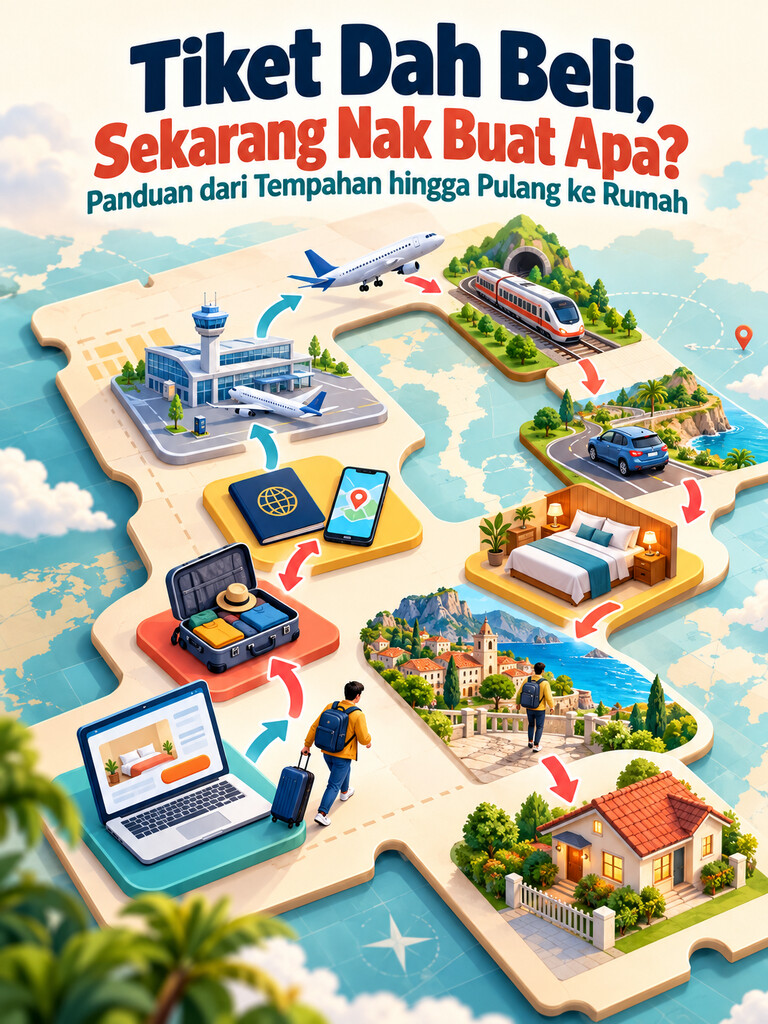 Tiket Dah Beli, Sekarang Nak Buat Apa? Panduan dari Tempahan hingga Pulang ke Rumah