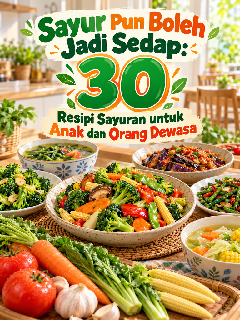 Sayur Pun Boleh Jadi Sedap: 30 Resipi Sayuran untuk Anak dan Orang Dewasa